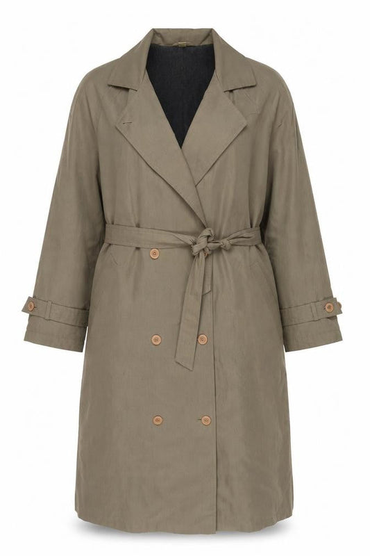 Womens UK Size 12 C&A Green Overcoat
