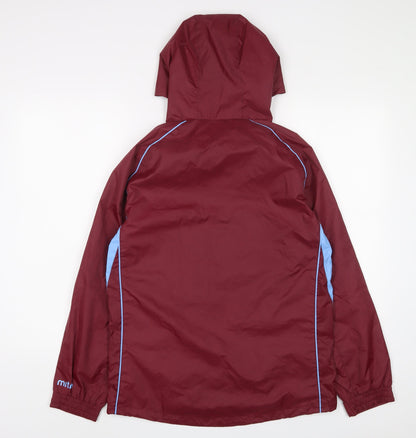 Mitre Womens Red Jacket Size 10 Zip - Pockets