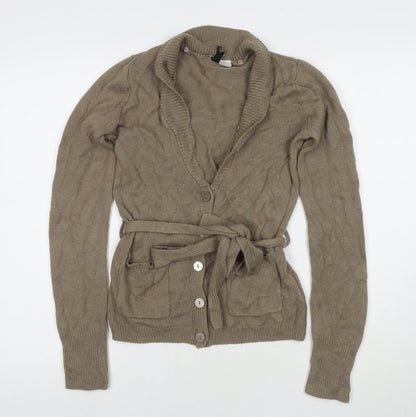 Womens UK Size 8 Divided by H&M Brown Cardigan Jumper