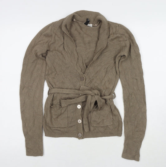 Womens UK Size 8 Divided by H&M Brown Cardigan Jumper