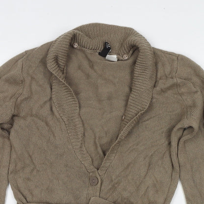 Womens UK Size 8 Divided by H&M Brown Cardigan Jumper