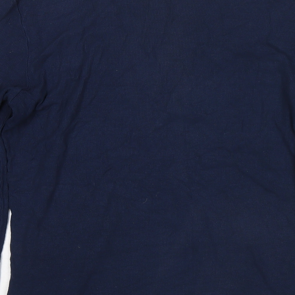 Just Female Womens Blue V-Neck Viscose Wrap Jumper Size S