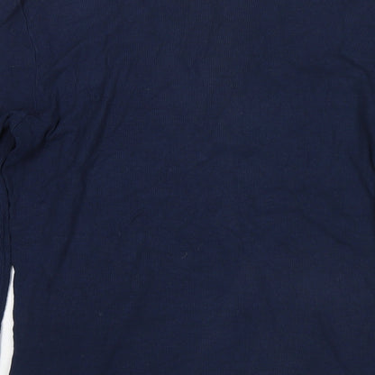 Just Female Womens Blue V-Neck Viscose Wrap Jumper Size S