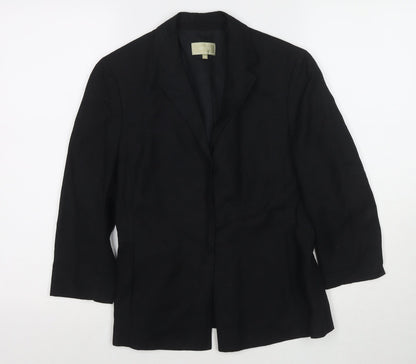 Additional front view of G2000 girls’ black jacket blazer, size 5, years button