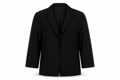 Front view of G2000 girls’ black jacket blazer, size 5, years button