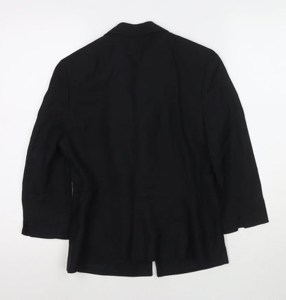 Back view of G2000 girls’ black jacket blazer, size 5, years button