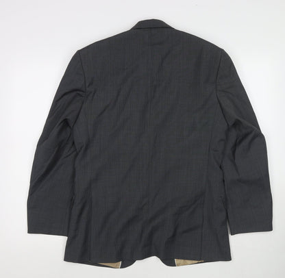 Mens UK Size 38 Racing Green Regular Grey Suit Jacket