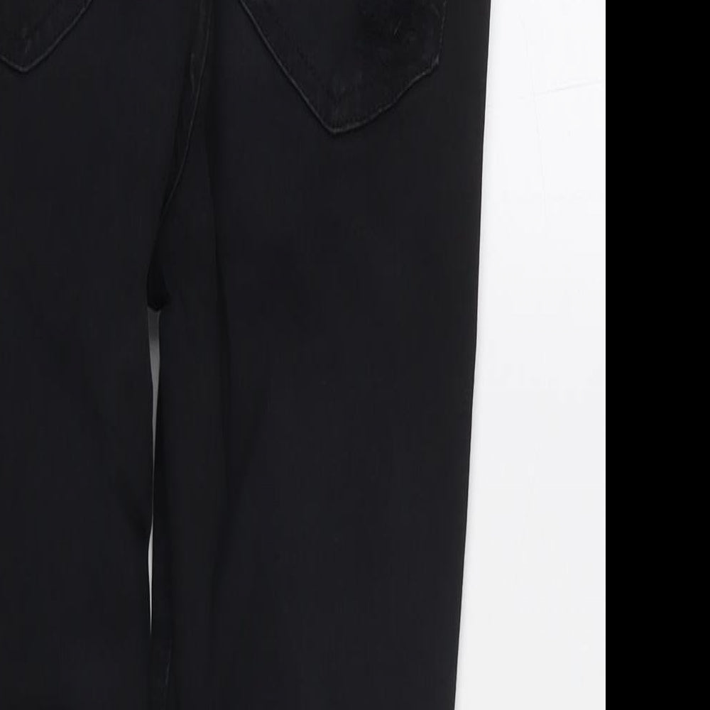 Topshop Womens Black Cotton Skinny Jeans Size 30 in L30 in Regular Zip