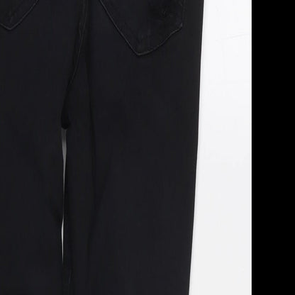 Topshop Womens Black Cotton Skinny Jeans Size 30 in L30 in Regular Zip