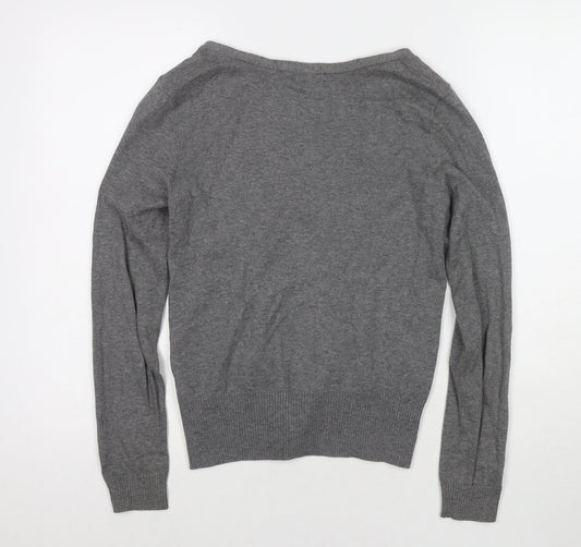 Womens UK Size S H&M Grey Cardigan Jumper