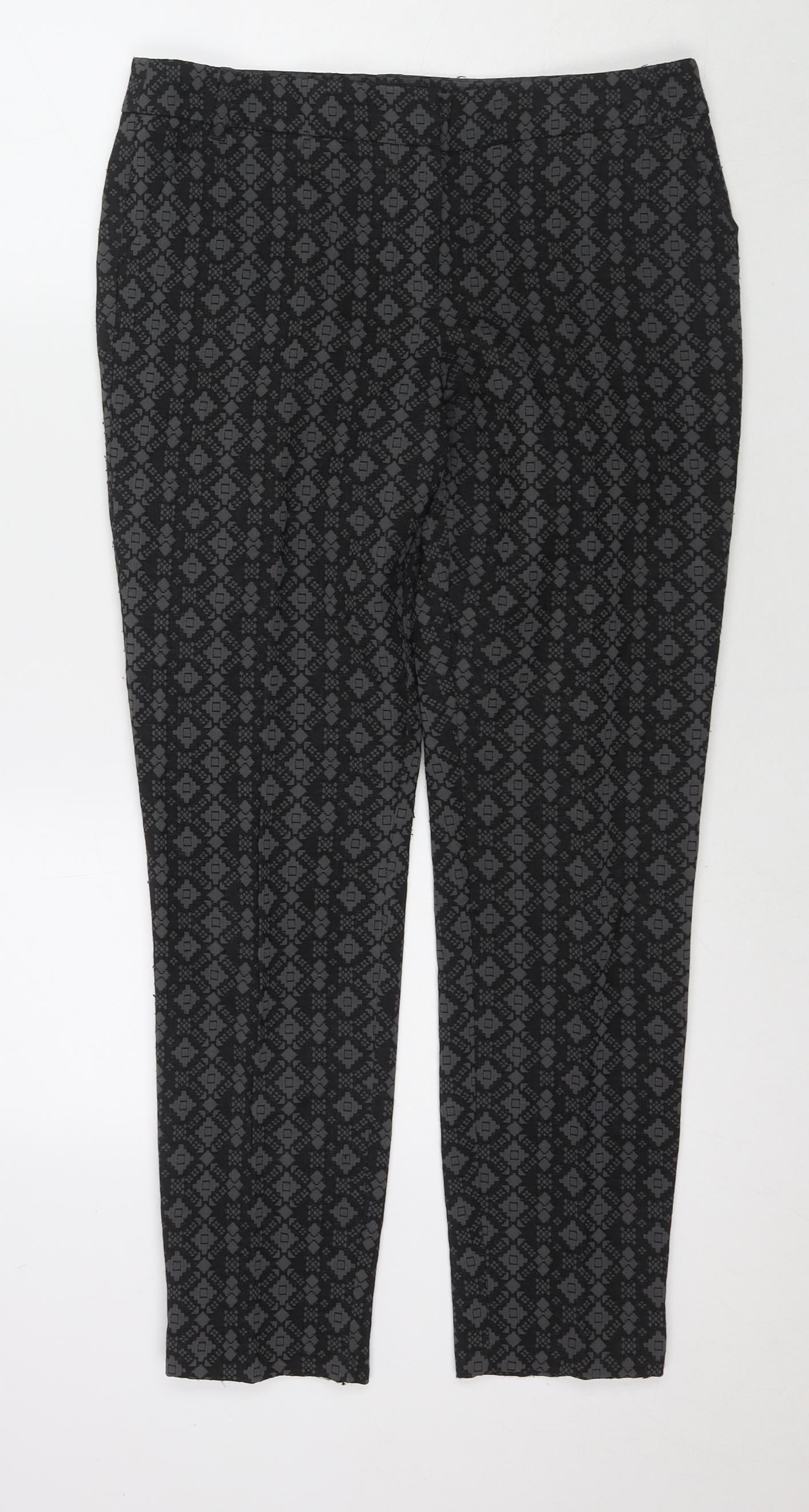 Womens UK Size 10 NEXT Regular Fit  Black Trousers