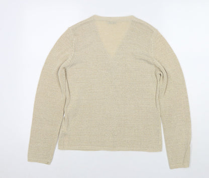 Womens UK Size 12 Marks and Spencer Beige Cardigan Jumper