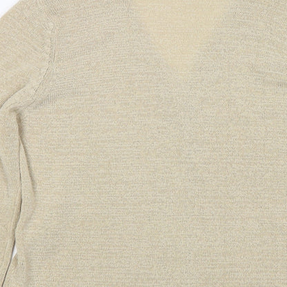 Womens UK Size 12 Marks and Spencer Beige Cardigan Jumper