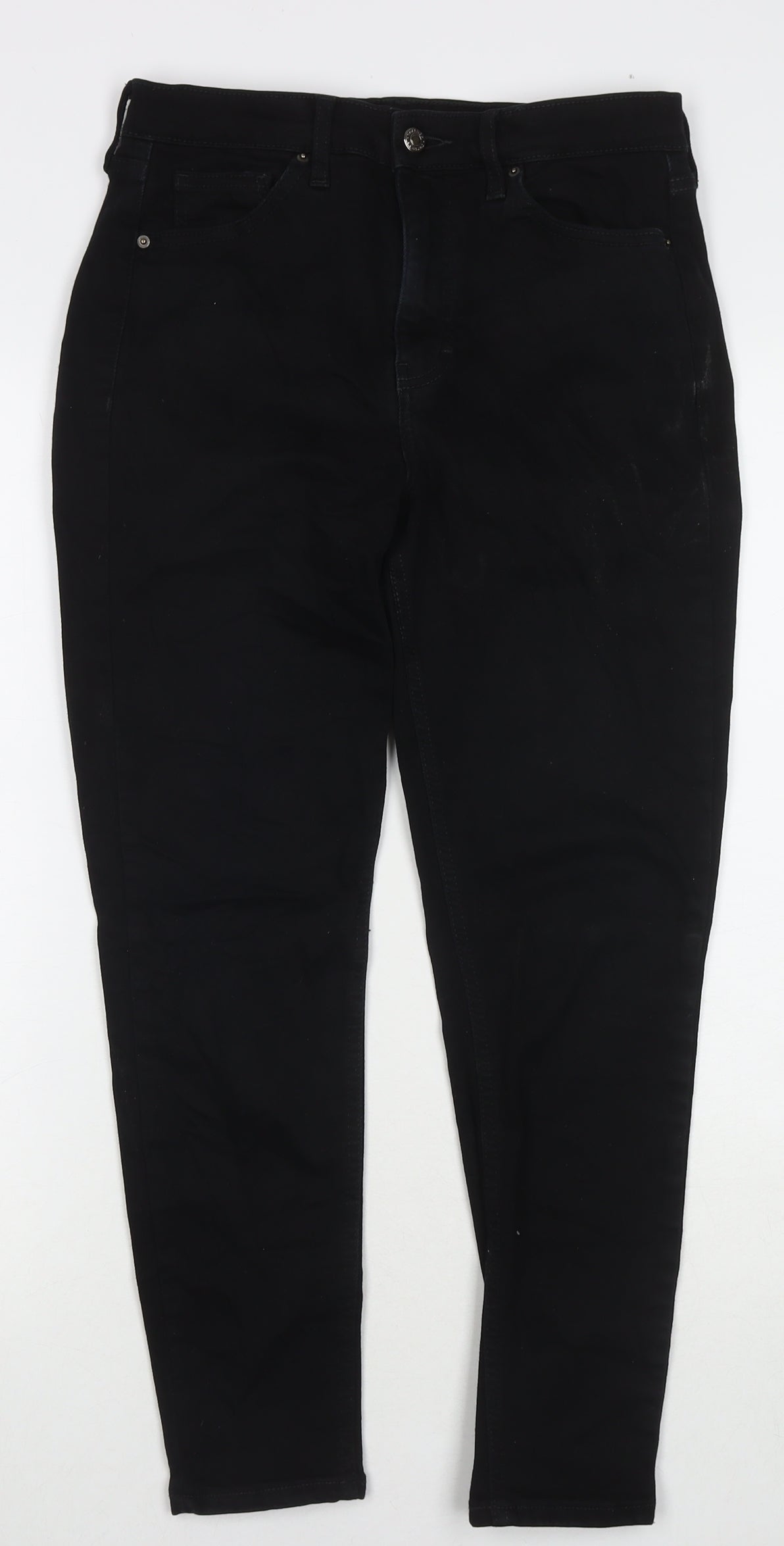 Topshop Womens Blue Cotton Skinny Jeans Size 30 in L30 in Regular Zip