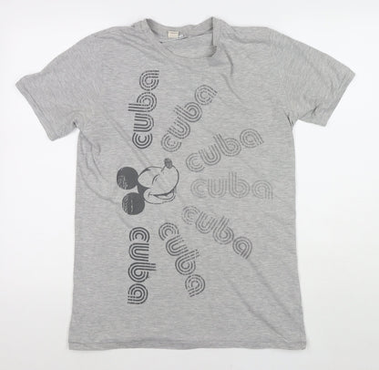 Womens UK Size L Disney Grey Basic T-Shirt