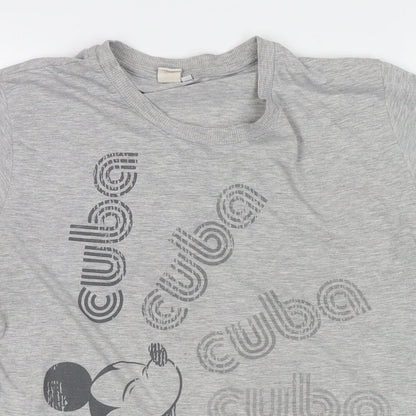 Womens UK Size L Disney Grey Basic T-Shirt