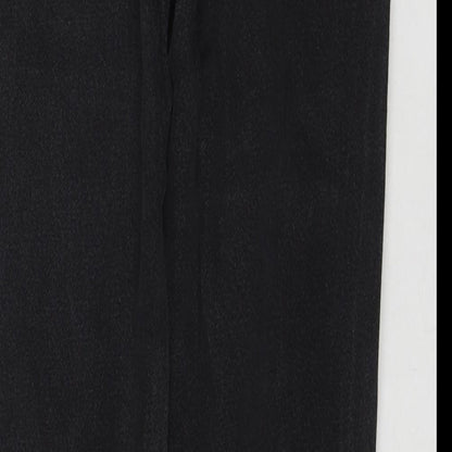 Denim & Co. Womens Black Cotton Straight Jeans Size 16 L30 in Regular Zip