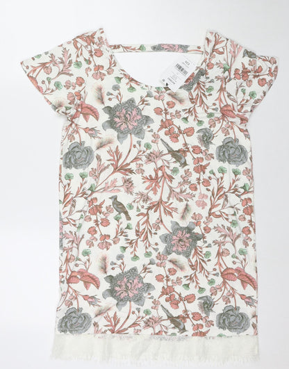 Womens UK Size 10 NEXT Multicoloured Tunic Blouse