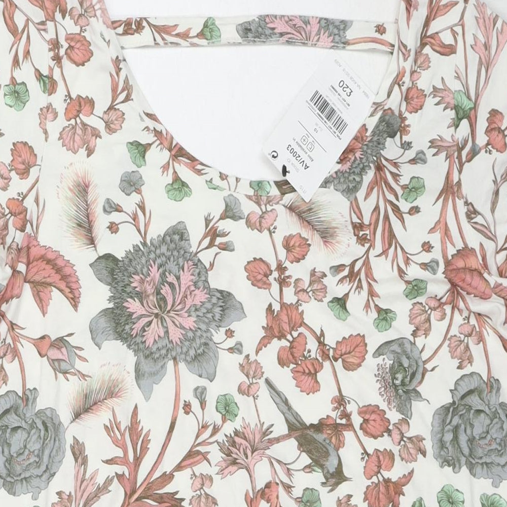 Womens UK Size 10 NEXT Multicoloured Tunic Blouse