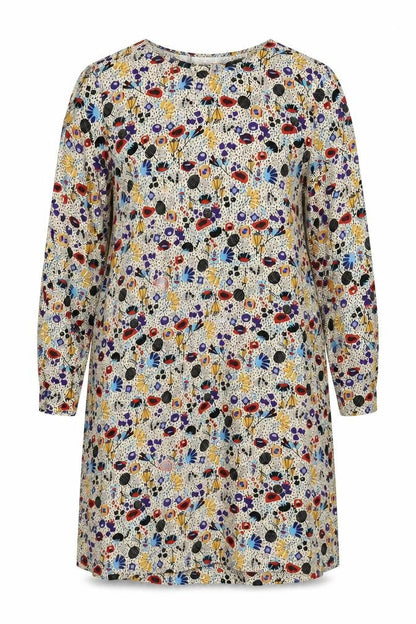 H&M Womens Multicoloured Floral Viscose A-Line Size 12 Round Neck Button