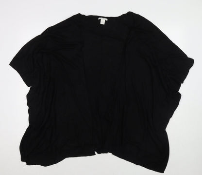 Womens UK Size XS H&M Black Cape Jumper