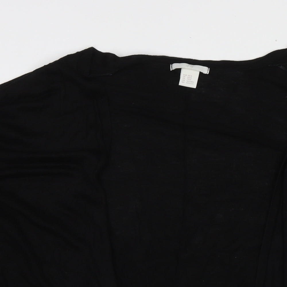 Womens UK Size XS H&M Black Cape Jumper