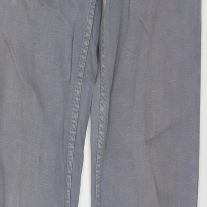 Mavericks Mens Grey Cotton Straight Jeans Size 32 in L34 in Regular Zip