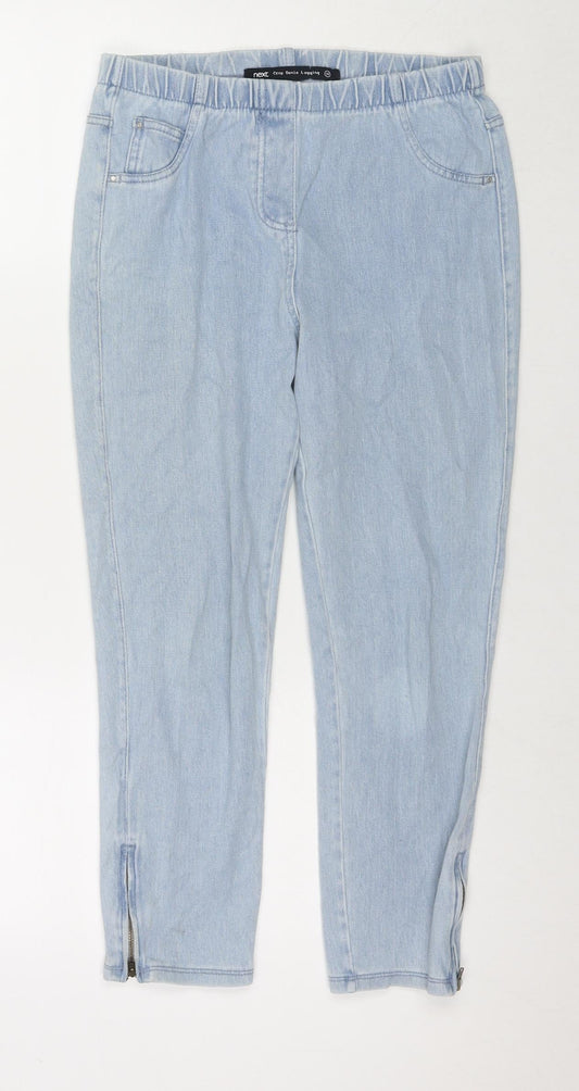 NEXT Womens Blue Cotton Jegging Jeans Size 10 L22 in Regular