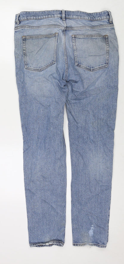 COS Mens Blue Cotton Straight Jeans Size 34 in L28 in Regular Zip