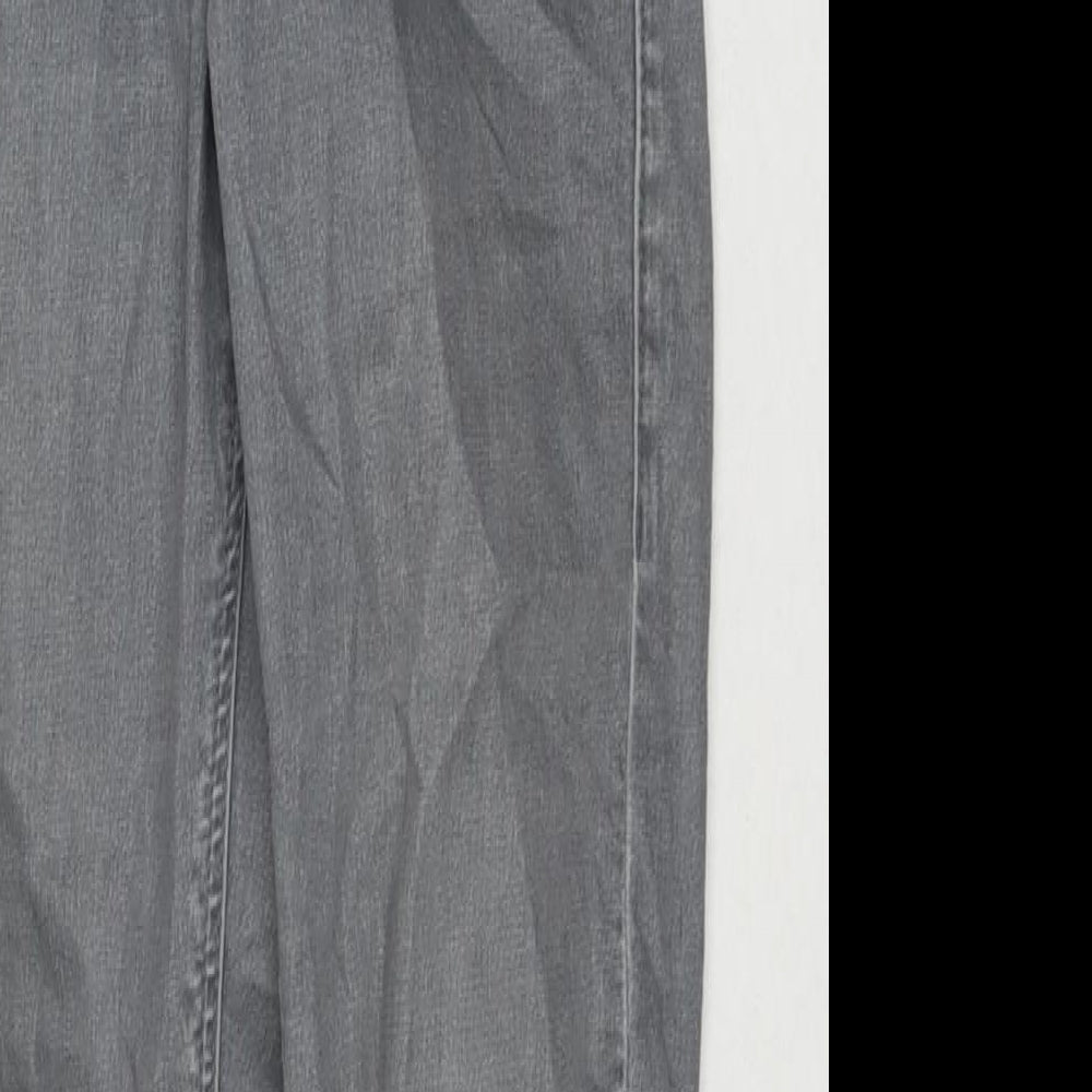Topshop Womens Grey Polyester Blend Skinny Jeans Size 26 L27 in Slim Zip