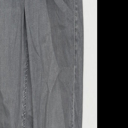 Topshop Womens Grey Polyester Blend Skinny Jeans Size 26 L27 in Slim Zip