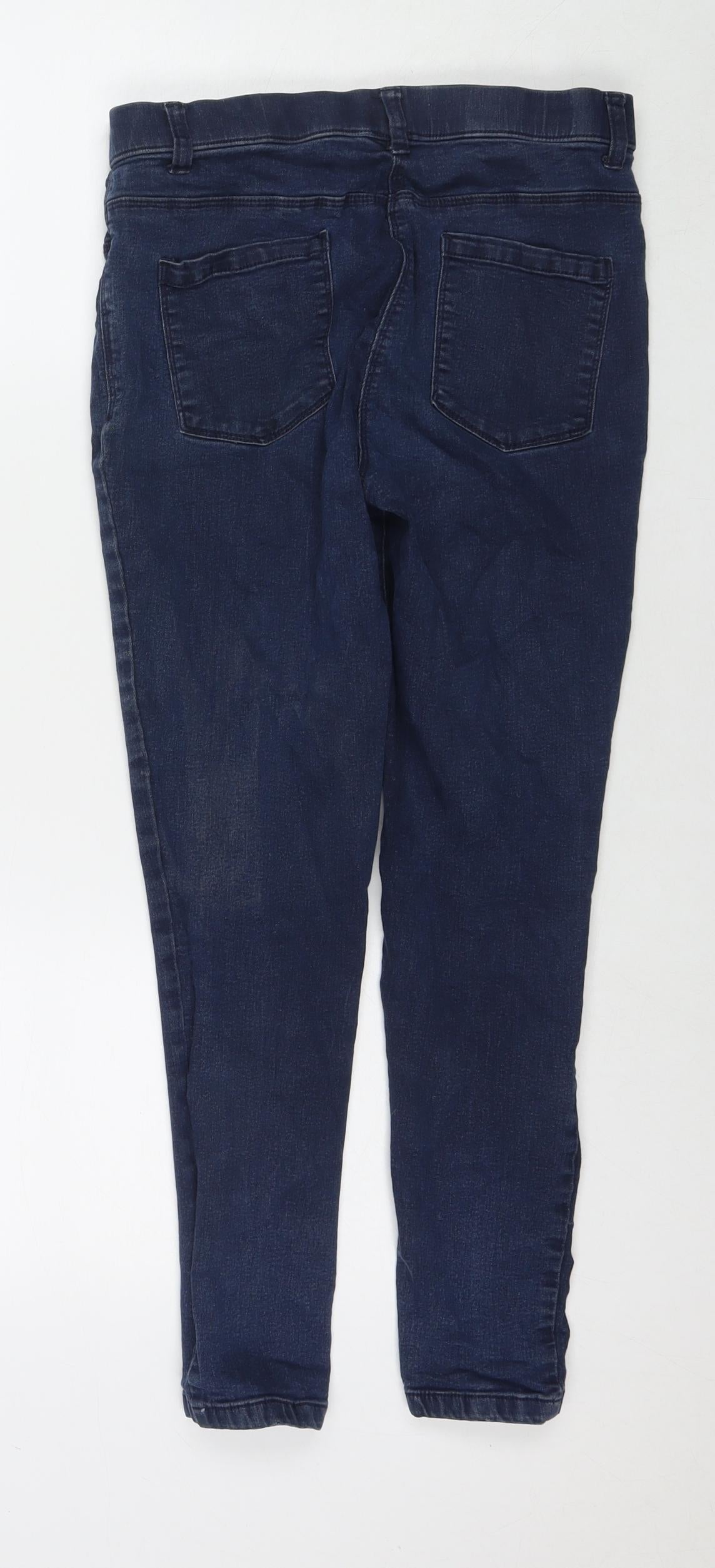 M&Co Womens Blue Cotton Jegging Jeans Size 12 L25 in Regular