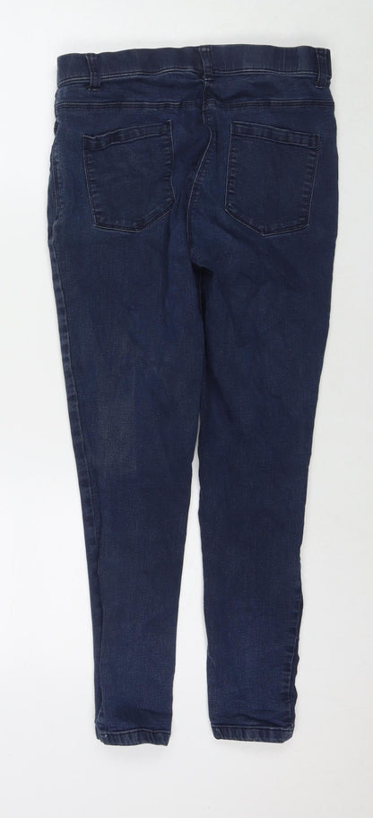 M&Co Womens Blue Cotton Jegging Jeans Size 12 L25 in Regular