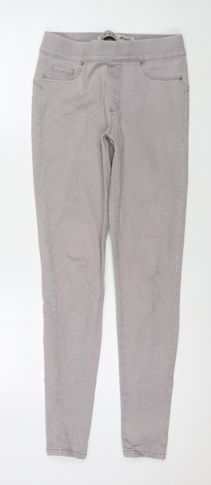 Denim & Co. Womens Grey Cotton Jegging Jeans Size 8 L29 in Regular