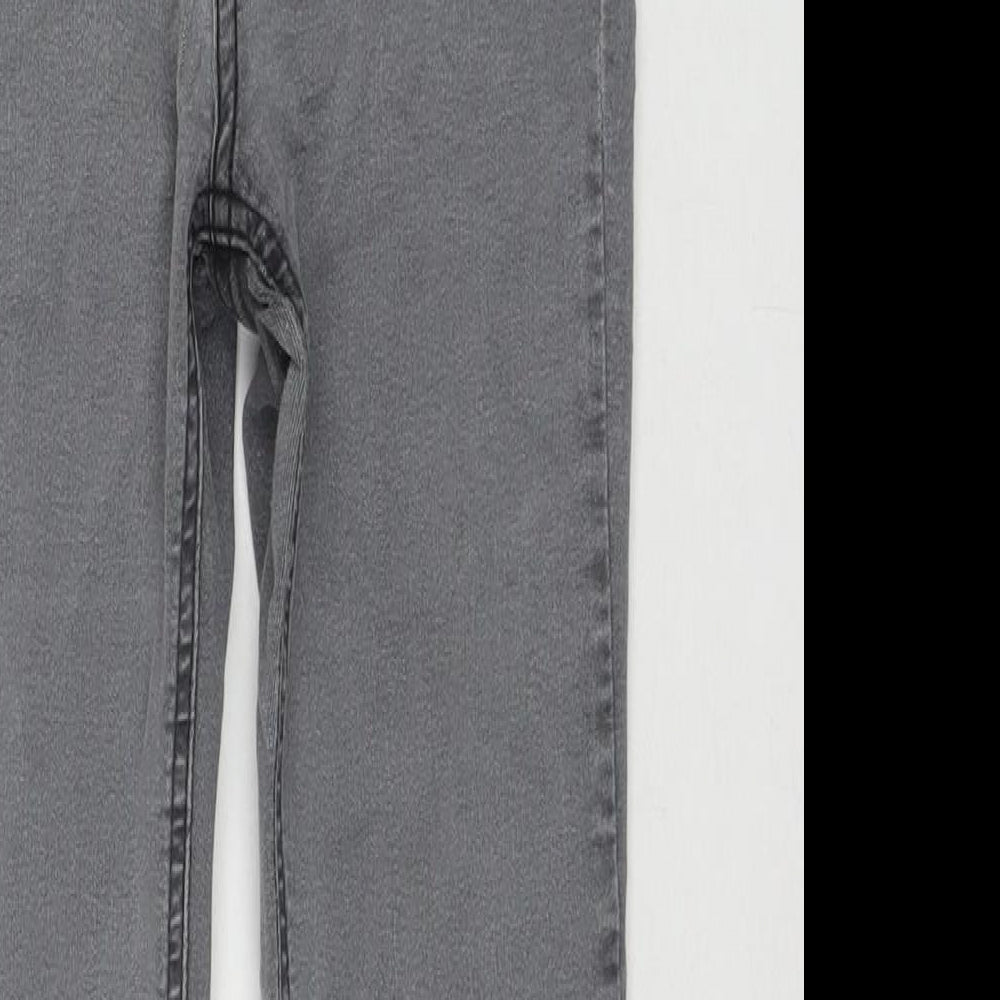 Per Una Womens Grey Cotton Skinny Jeans Size 26 in L25 in Regular Zip