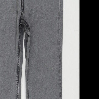 Per Una Womens Grey Cotton Skinny Jeans Size 26 in L25 in Regular Zip