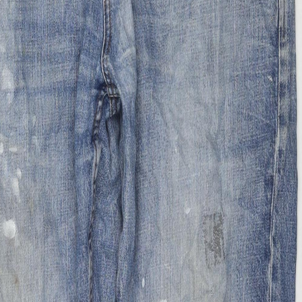 Maine Mens Blue Cotton Straight Jeans Size 34 in L30 in Regular Zip