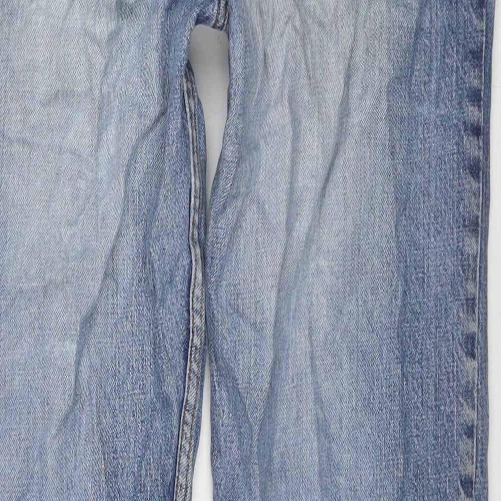 Maine Mens Blue Cotton Straight Jeans Size 34 in L30 in Regular Zip