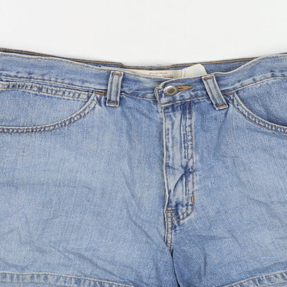 Gap Womens Blue Cotton Hot Pants Shorts Size 28 in L3 in Regular Zip