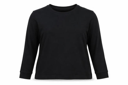 Avenue Womens Black Cotton Pullover Sweatshirt Size 16 Pullover - Size 16-18