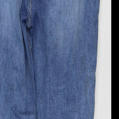 Max Womens Blue Polyester Blend Skinny Jeans Size 16 L26 in Slim Zip