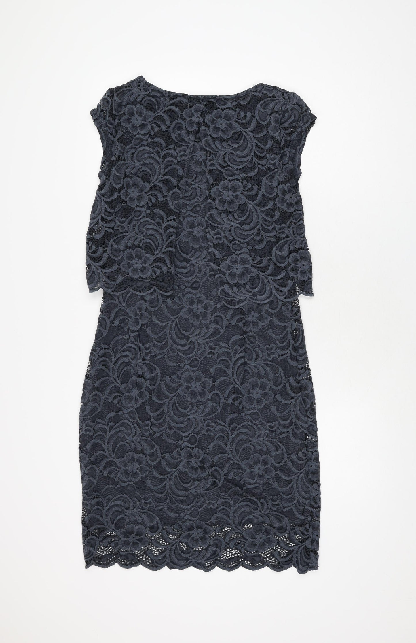 ml Womens Grey Cotton Bodycon Size M Round Neck Pullover