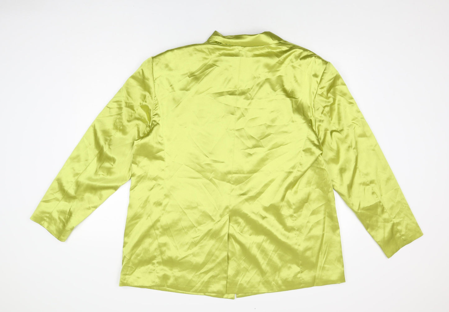 H&M Womens Yellow Jacket Blazer Size L Button