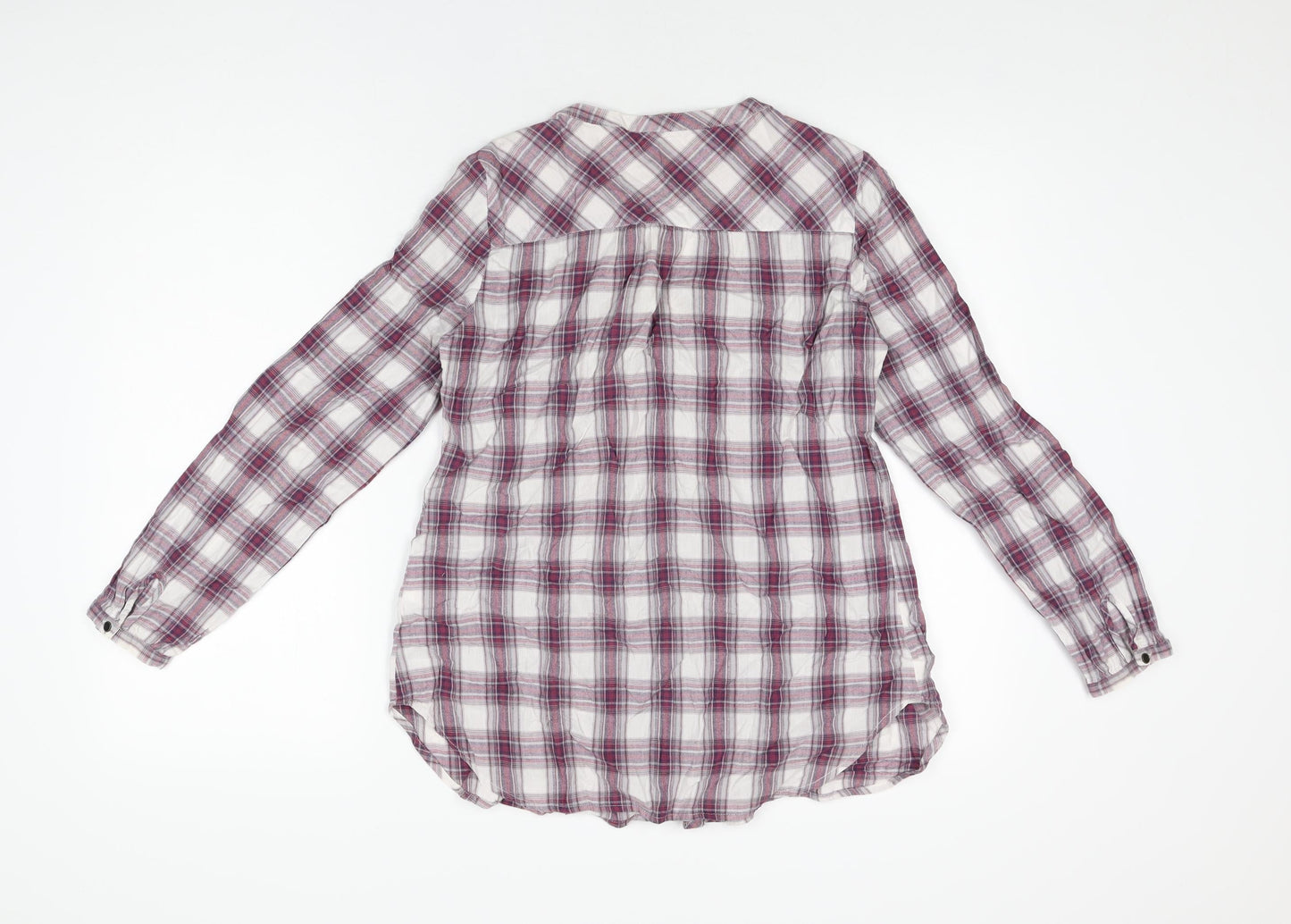 Womens UK Size 8 Marks and Spencer Purple Basic Button-Up