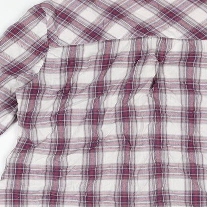 Womens UK Size 8 Marks and Spencer Purple Basic Button-Up