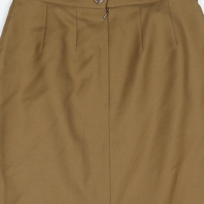 Dalkeith Womens Brown Polyester Straight & Pencil Skirt Size 12 Zip