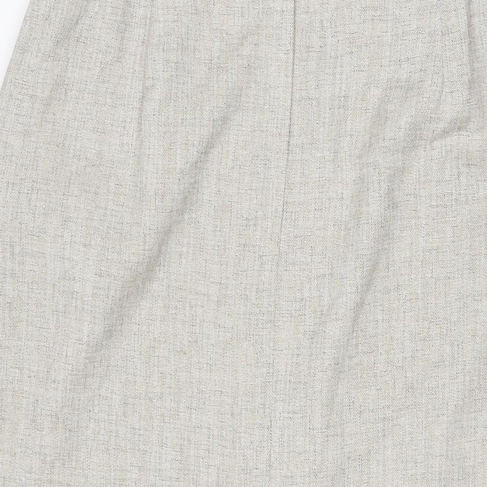 Oscar B Womens Beige Polyester Straight & Pencil Skirt Size 18 Zip