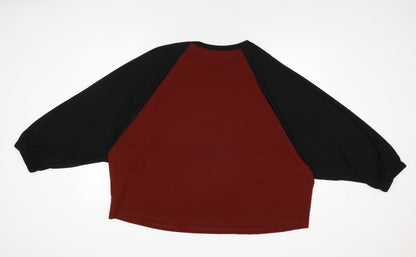 Womens UK Size L Zara Black Basic T-Shirt