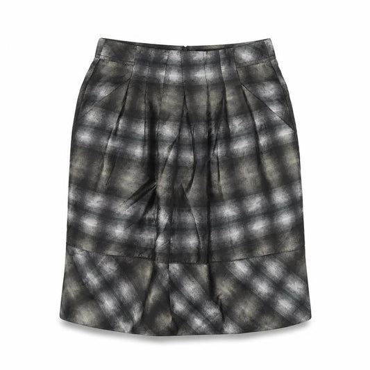 Sandwich Womens Grey Polyester A-Line Skirt Size 8 Zip