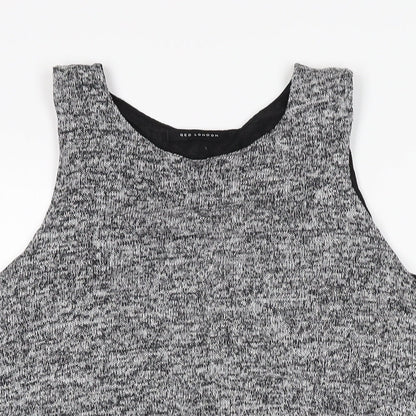 Womens UK Size M QED London Grey Basic T-Shirt